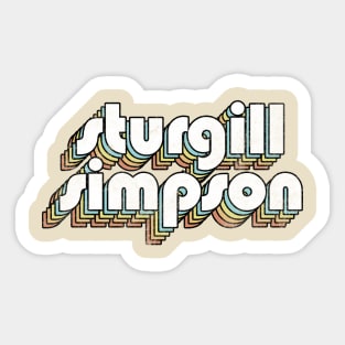 Sturgill Simpson - Retro Rainbow Letters Sticker